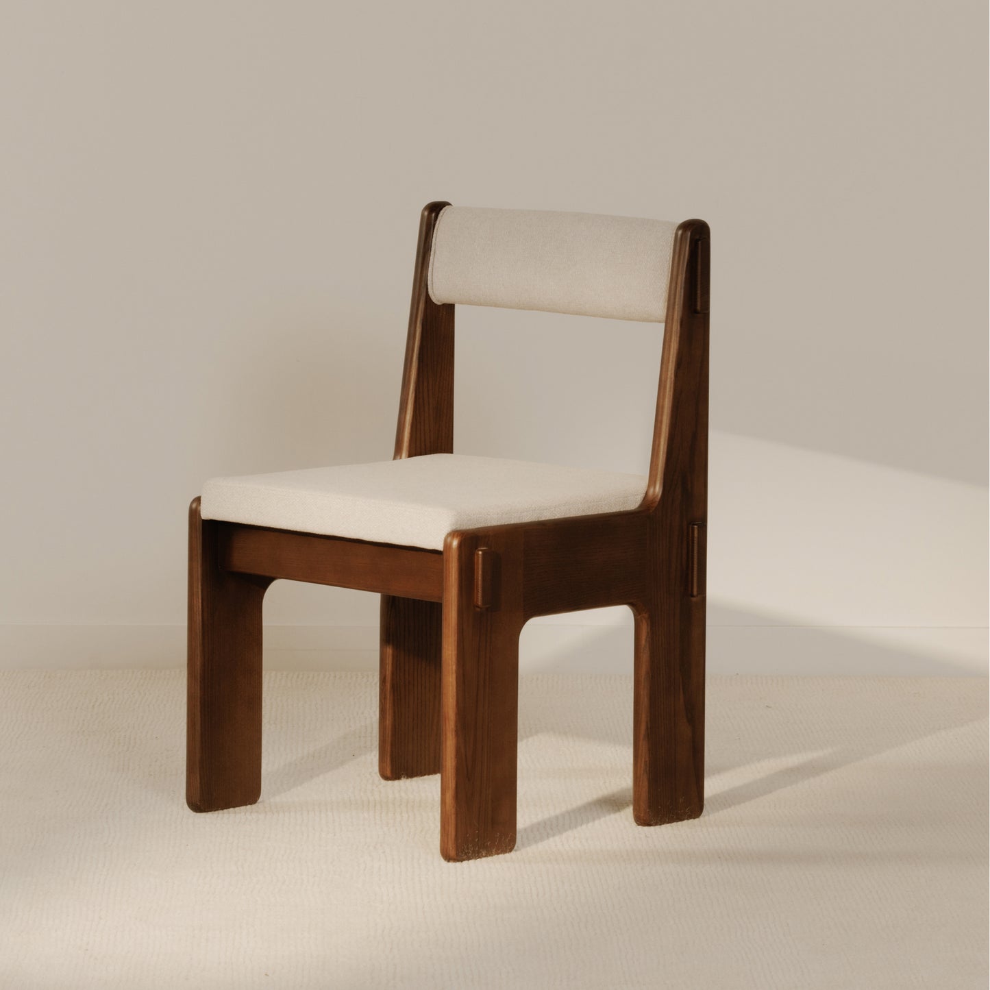 Ashby Dining Chair Walnut Stained Ash Beige– Set Of Two