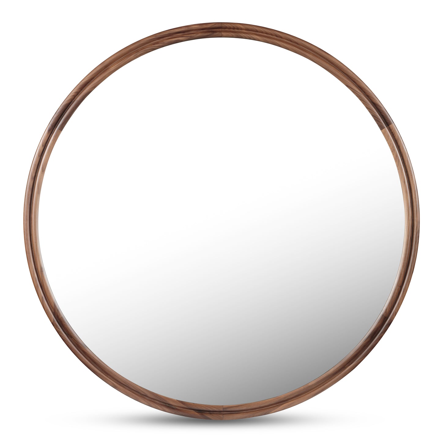 Alcott Small Round Mirror Walnut