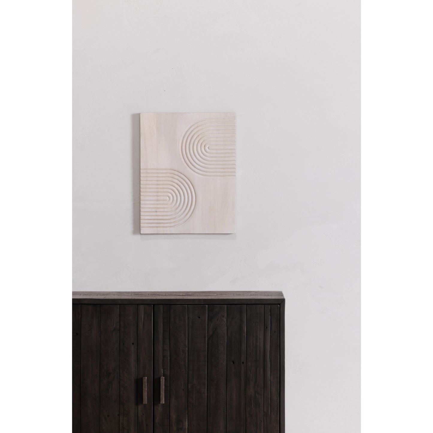 Passages Carved Wood Wall Art White Wash