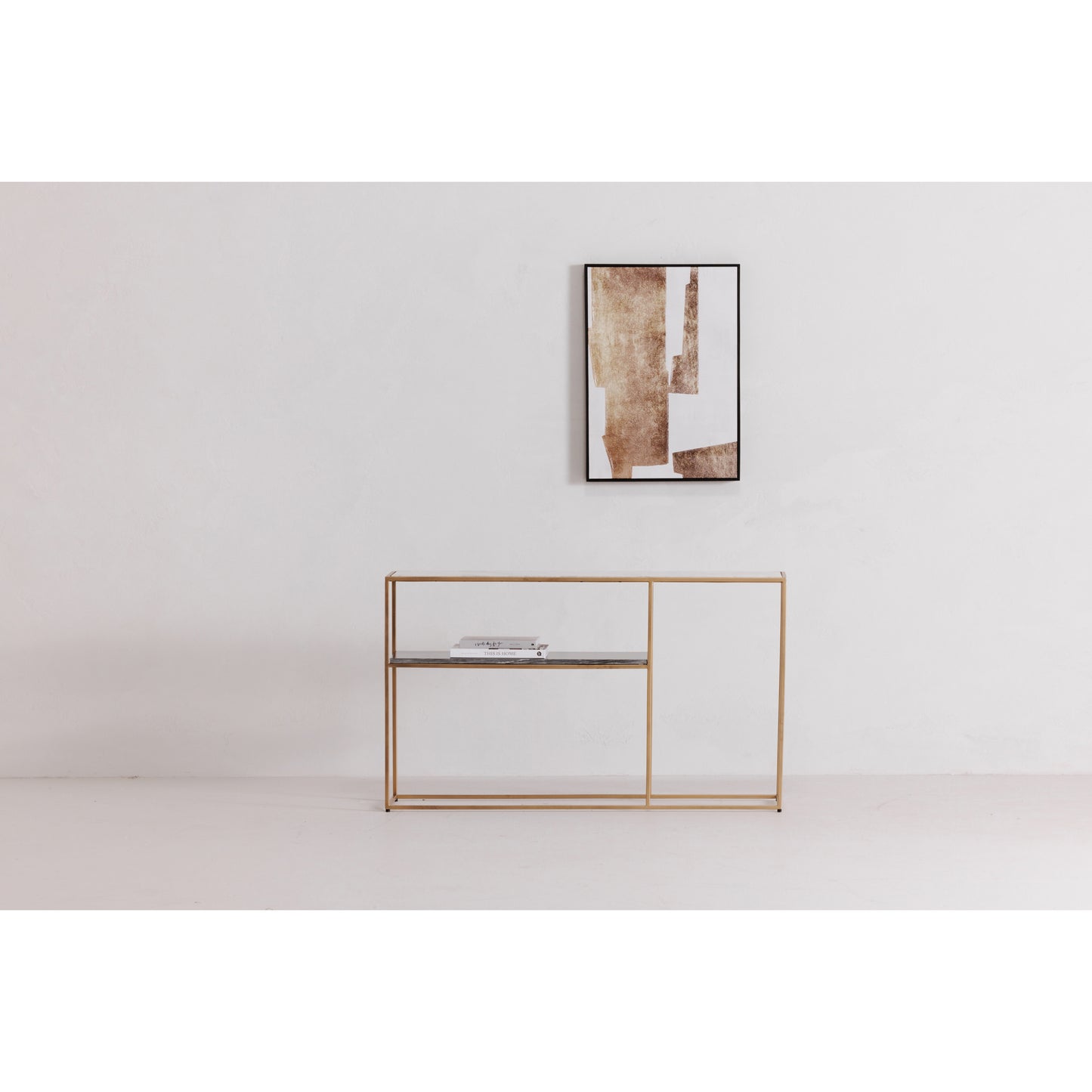 Mies Console Gold Marble Table