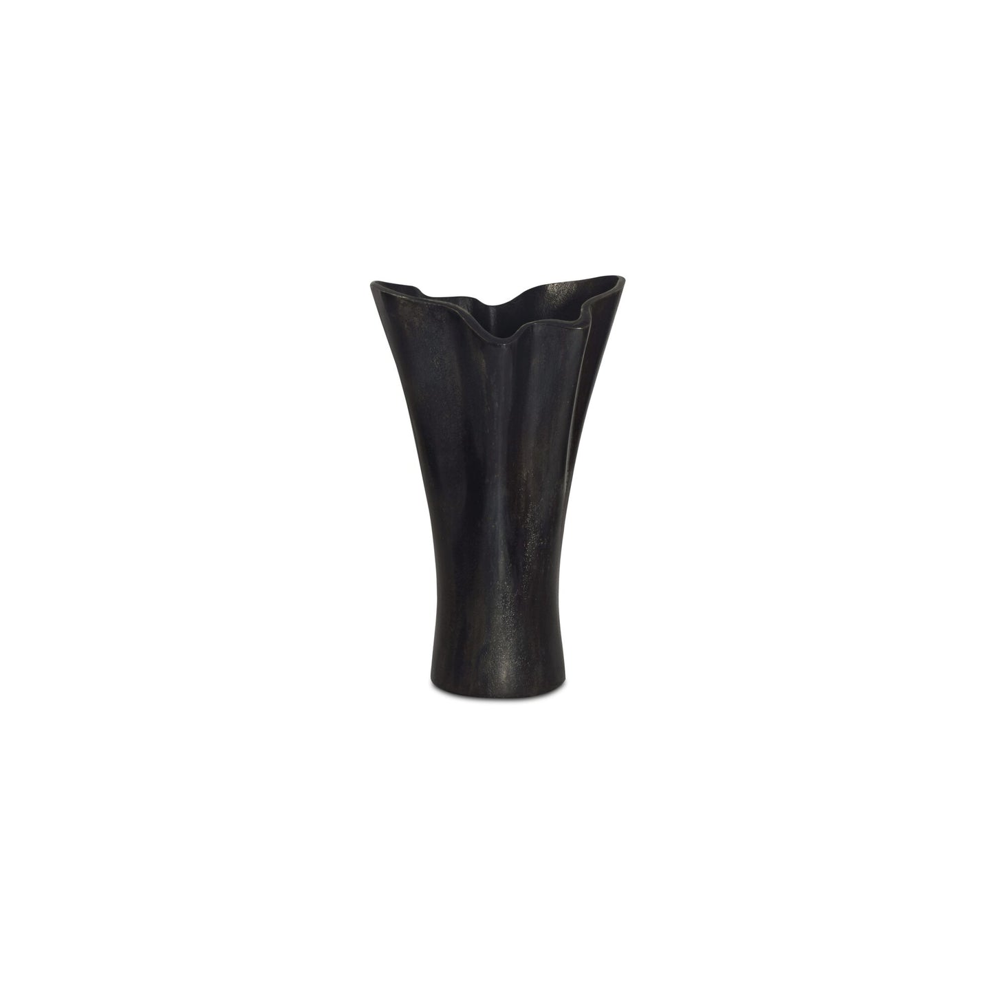 Yeri Cast Aluminum Vase Black