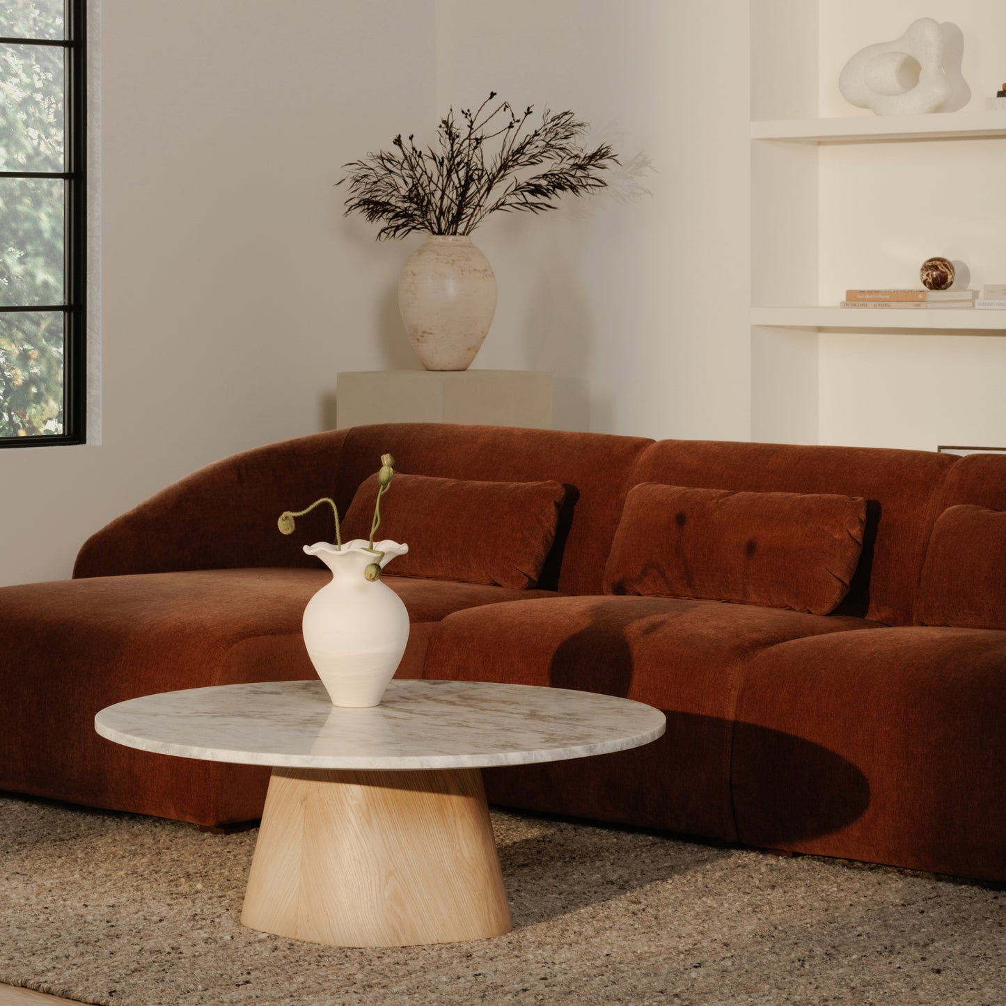 Amelia Lounge Modular Left Sectional Chestnut
