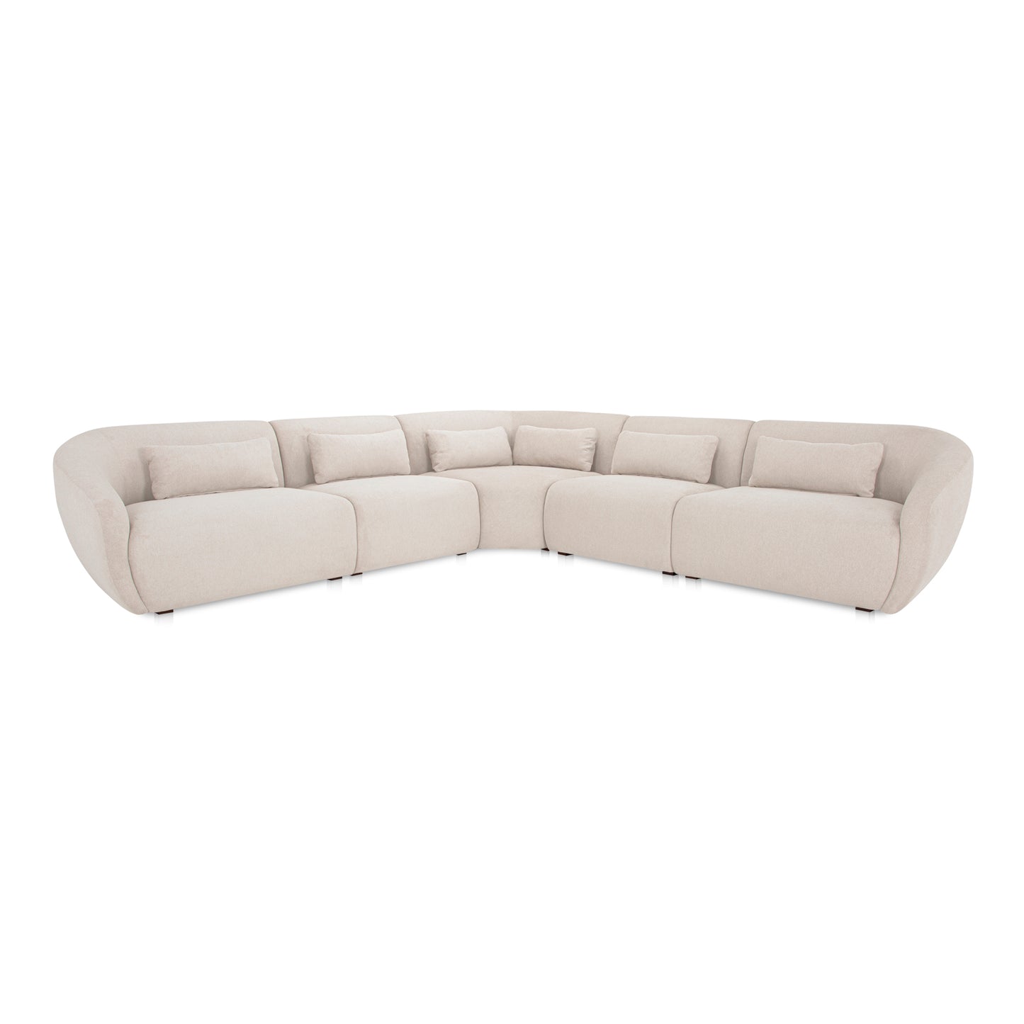 Amelia Classic L-Shaped Modular Left Sectional Warm White
