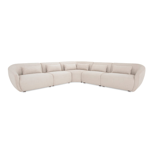 Amelia Classic L-Shaped Modular Left Sectional Warm White