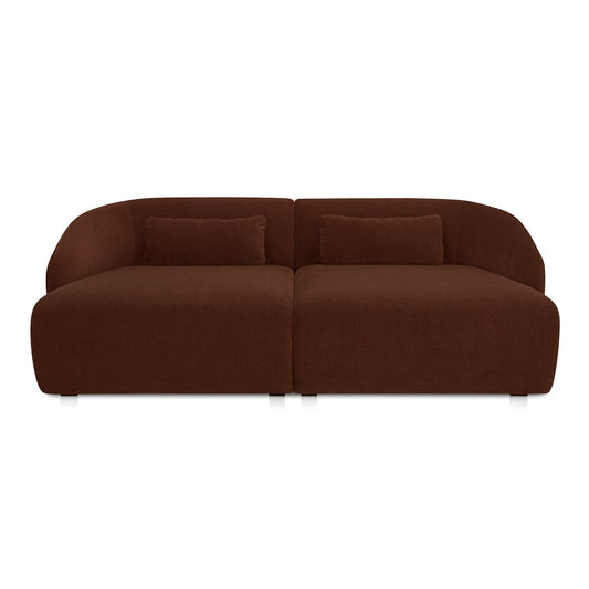 Amelia Double Chaise Modular Sectional Chestnut