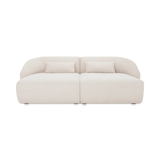 Amelia Double Chaise Modular Sectional Warm White