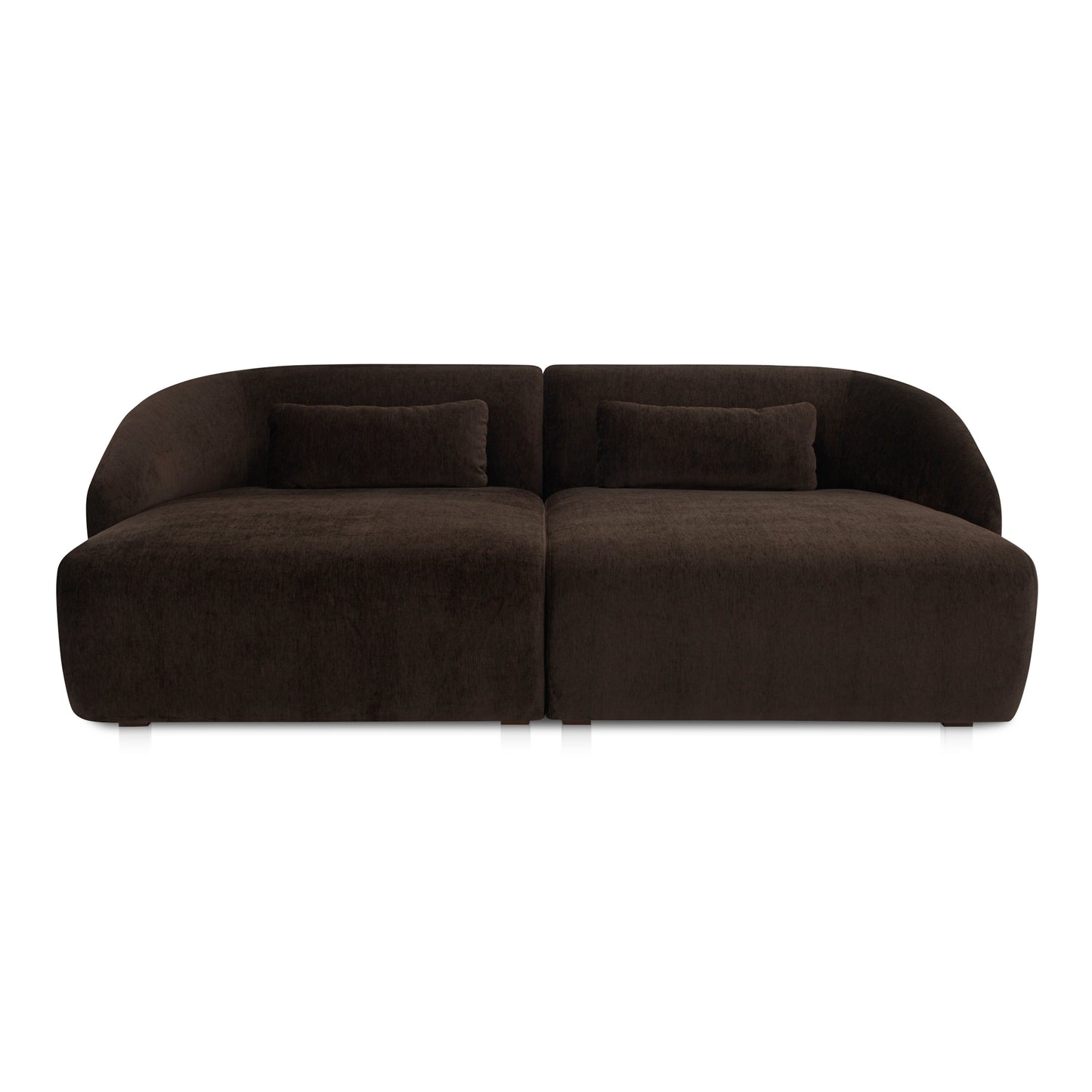 Amelia Double Chaise Modular Sectional Espresso
