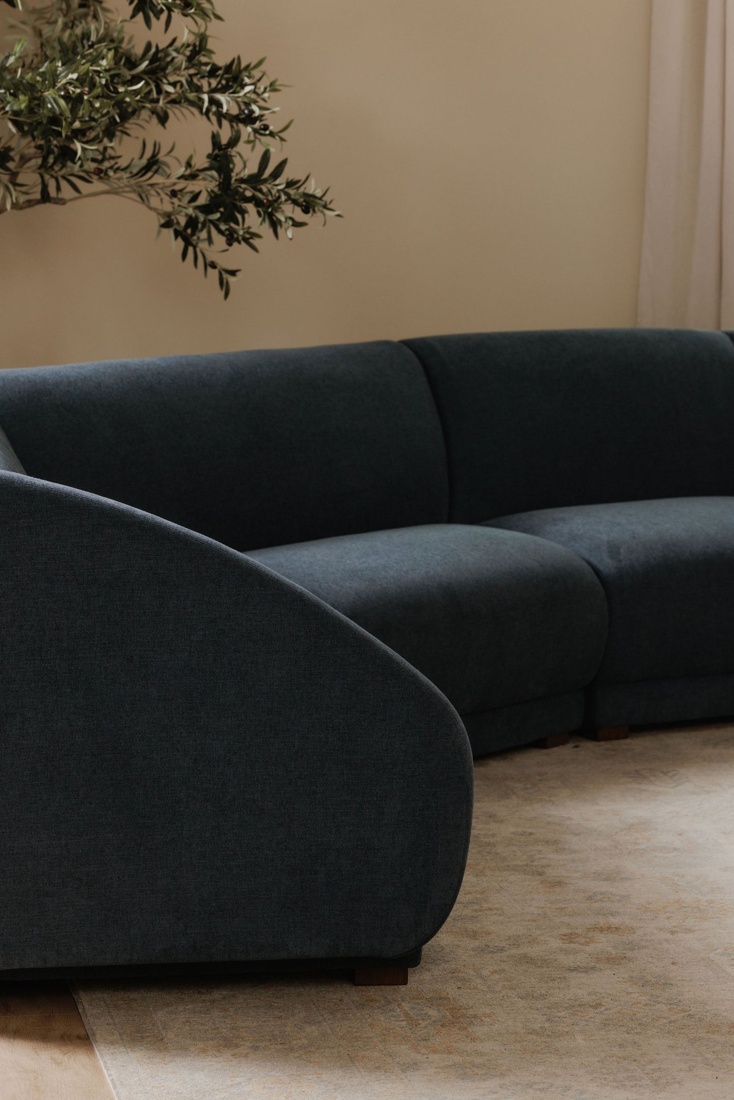 Fraser Right Arm Facing Sofa Deep Blue