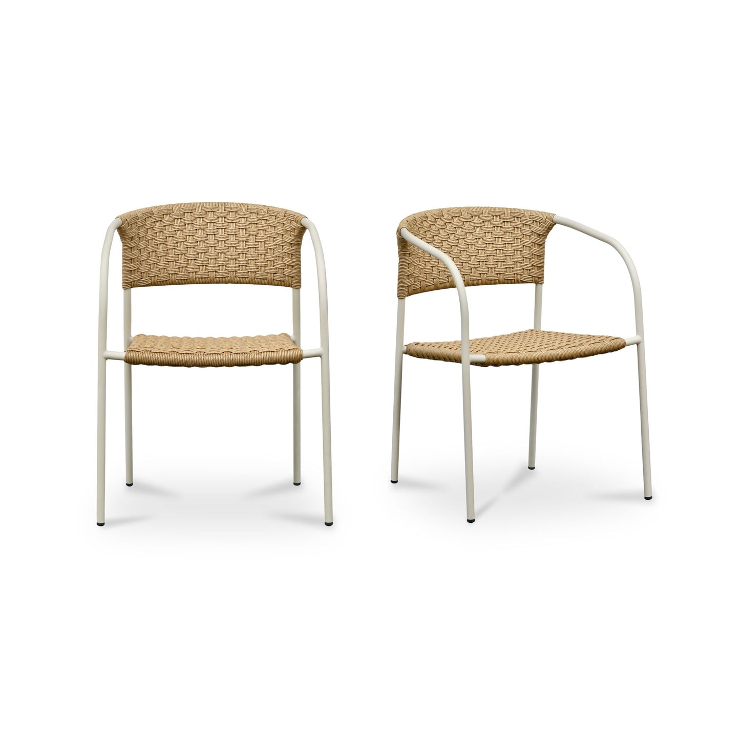 Zola Outdoor Dining Chair Natural-Set Of Two