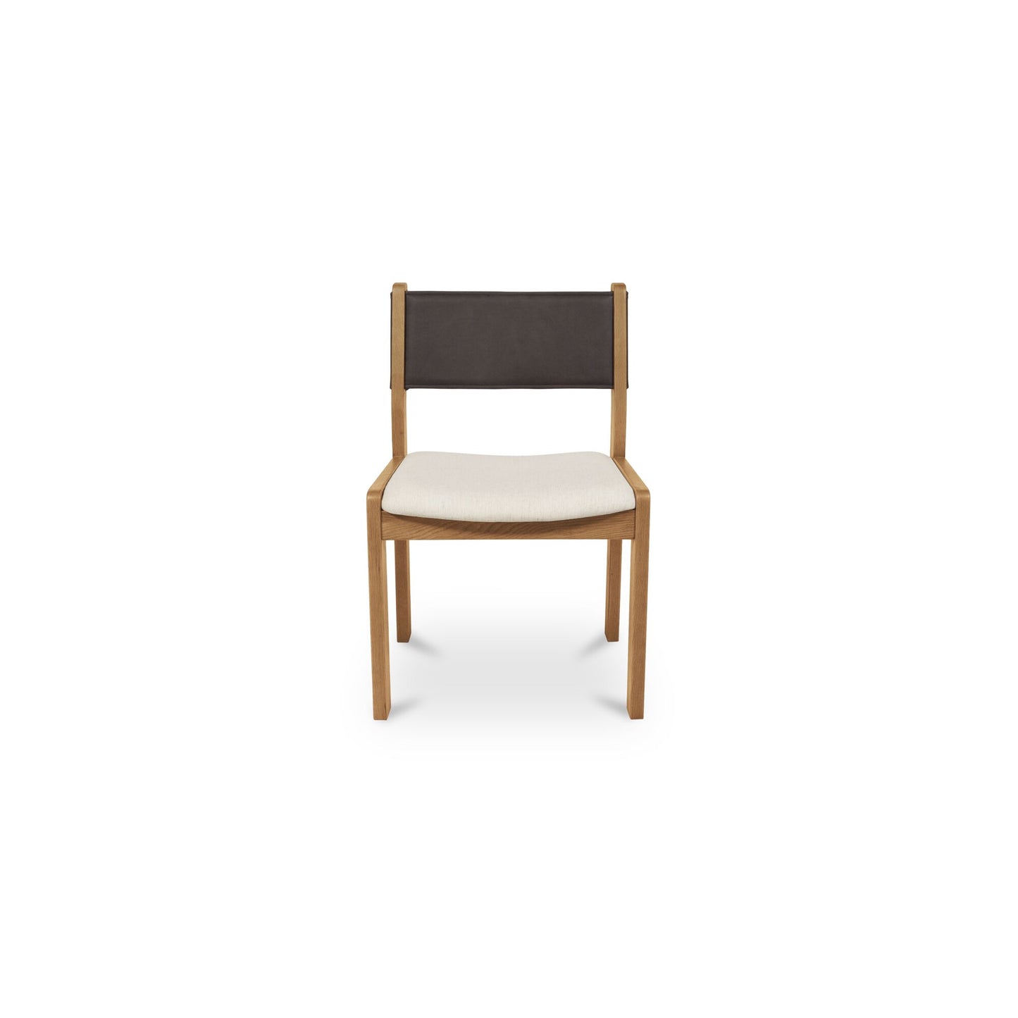 Carol Dining Chair Deep Brown Leather Set of Two