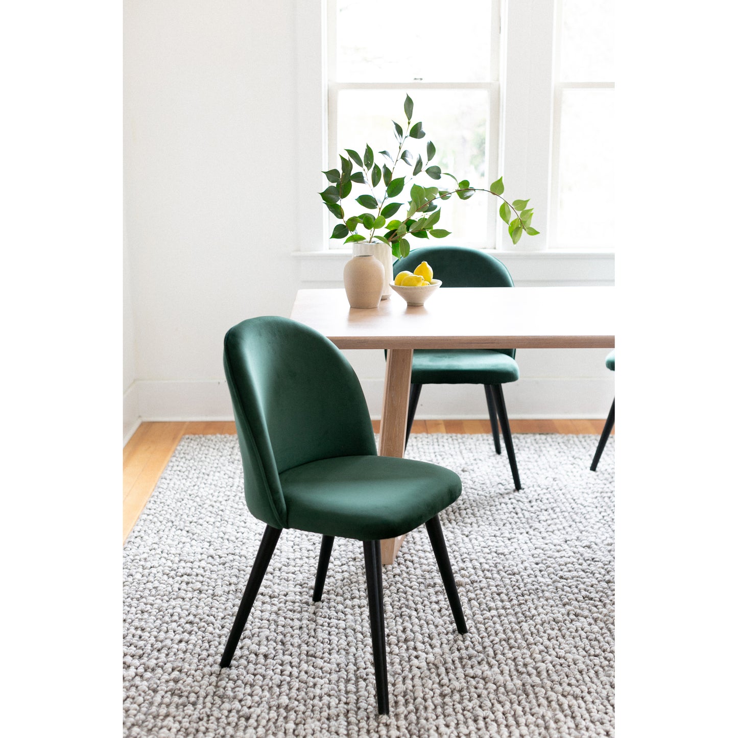 Clarissa Dining Chair Green - Set Of Two