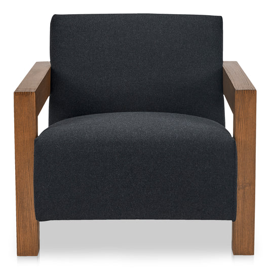 Garnet Lounge Chair Charcoal Wool Blend