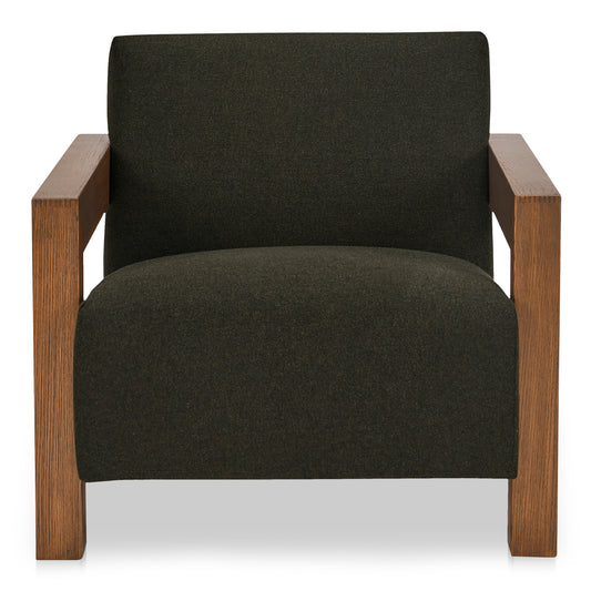 Garnet Lounge Chair Olive Wool Blend