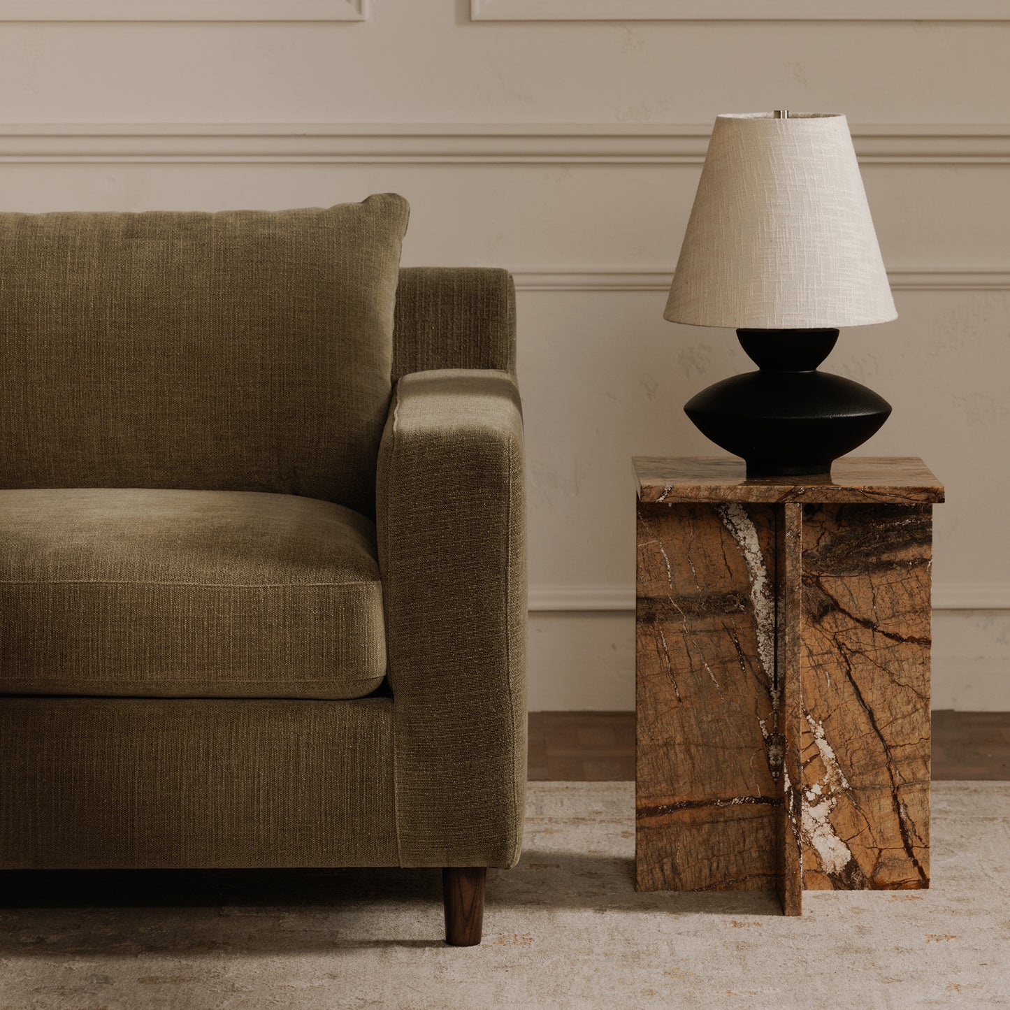 Hutton Left Sectional Olive