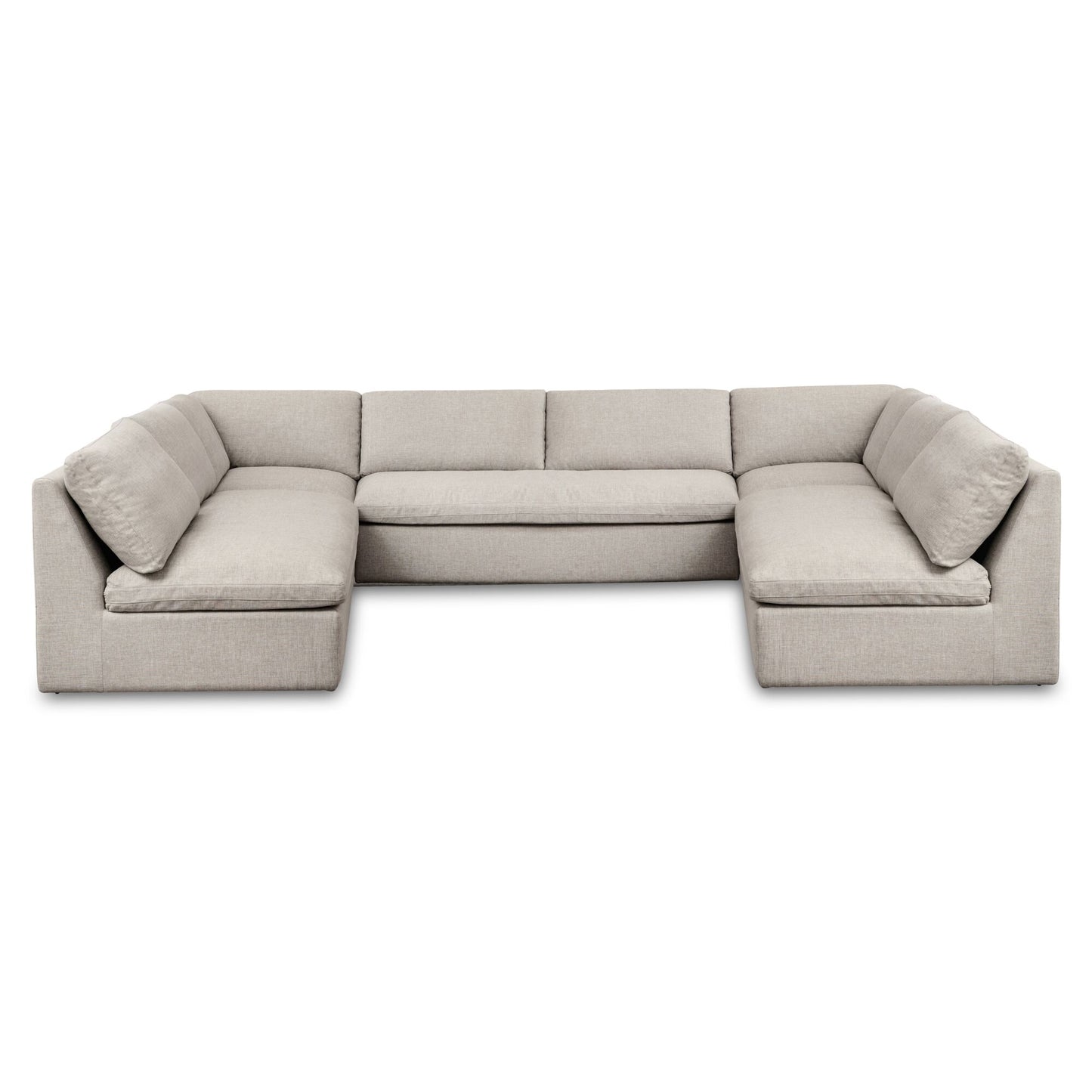 Miles Outdoor Modular 5 Piece Speckled Light Grey