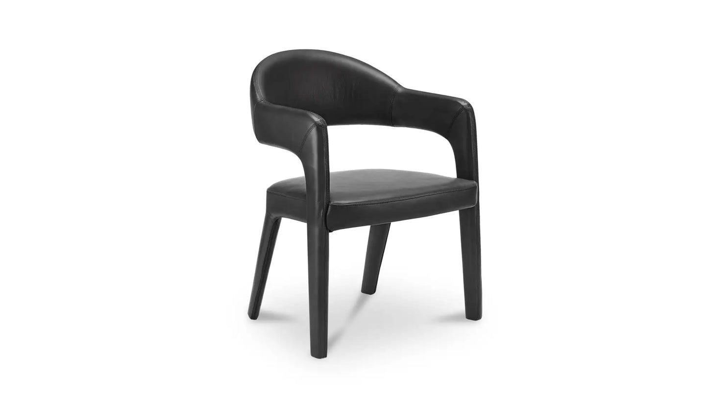 Martens Dining Chair Black Leather