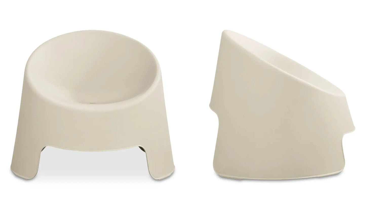 Nolla Outdoor Accent Chair Set of Two Light Grey