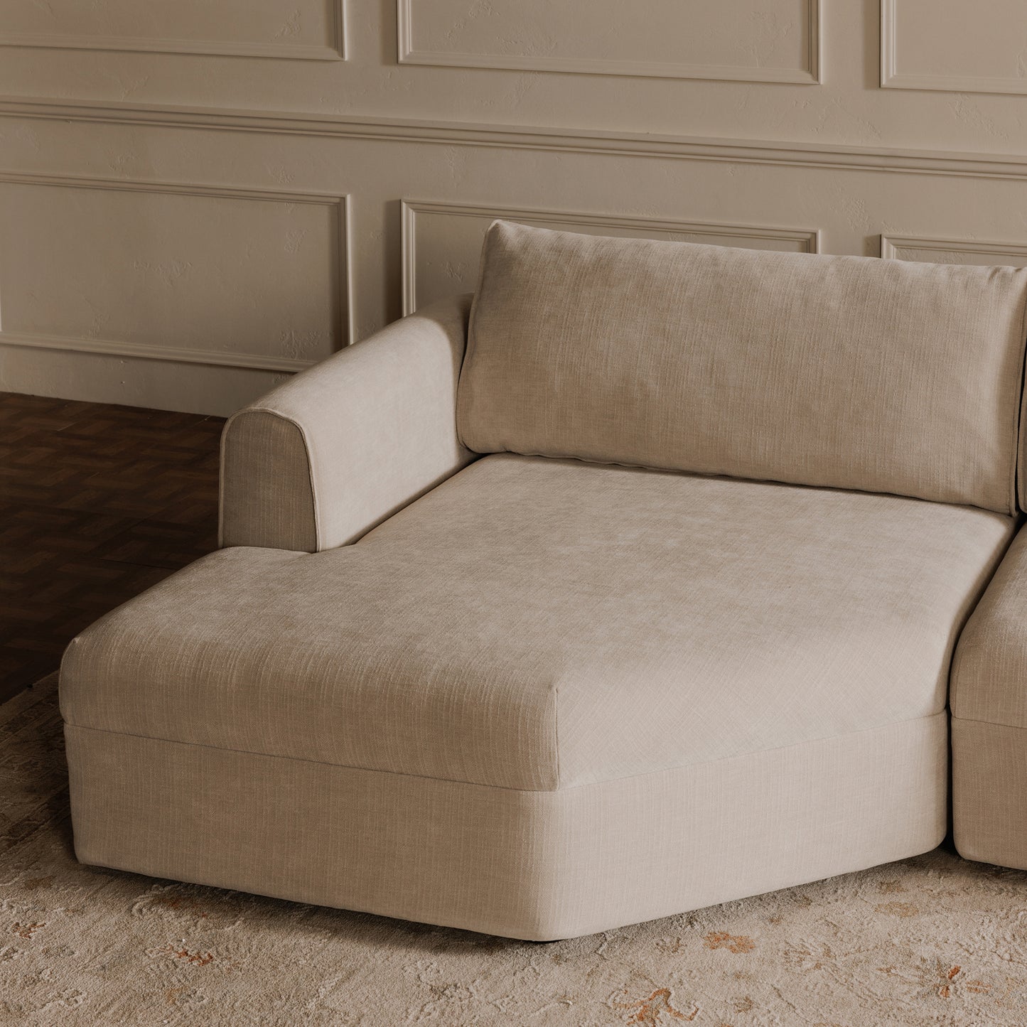 Madrid Left Sectional Cool Beige