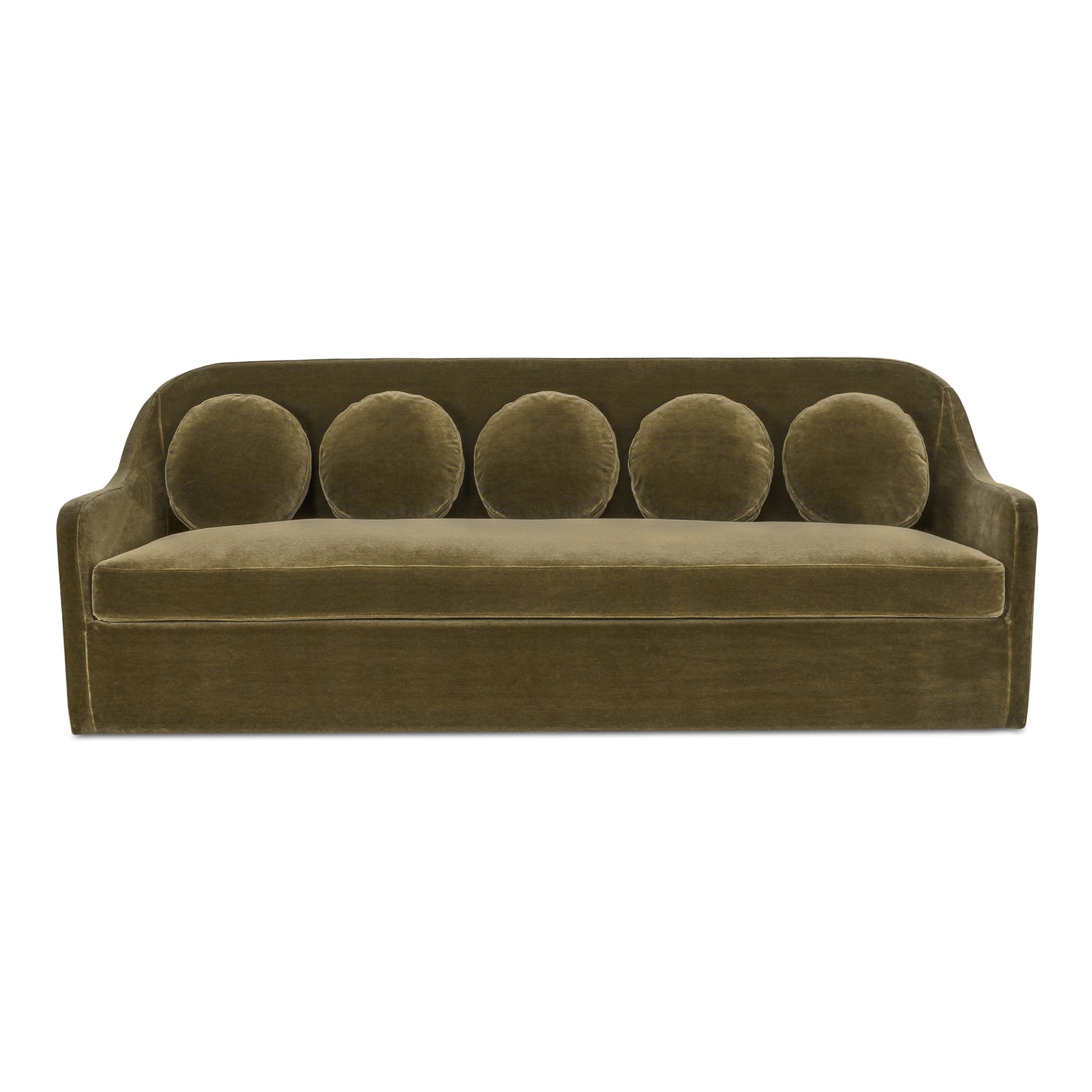Rialto Sofa Dark Green Faux Mohair