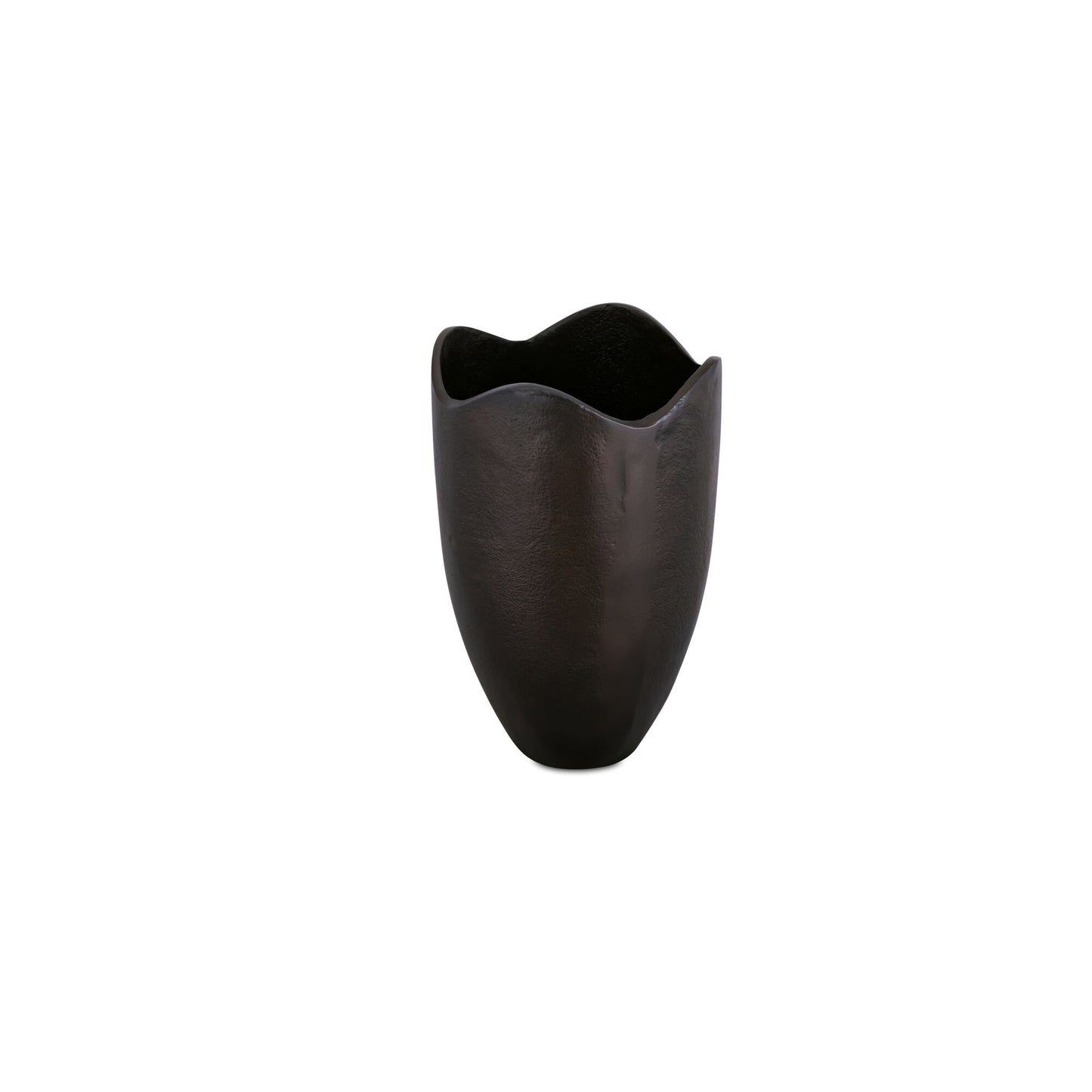 Athena Cast Aluminum Vase Blackened Bronze