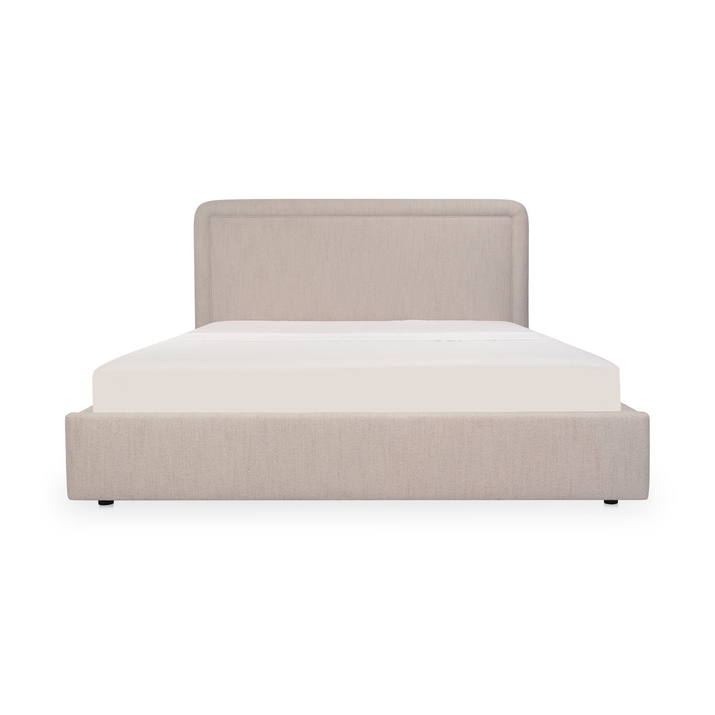 Simon Queen Storage Bed Flecked Beige