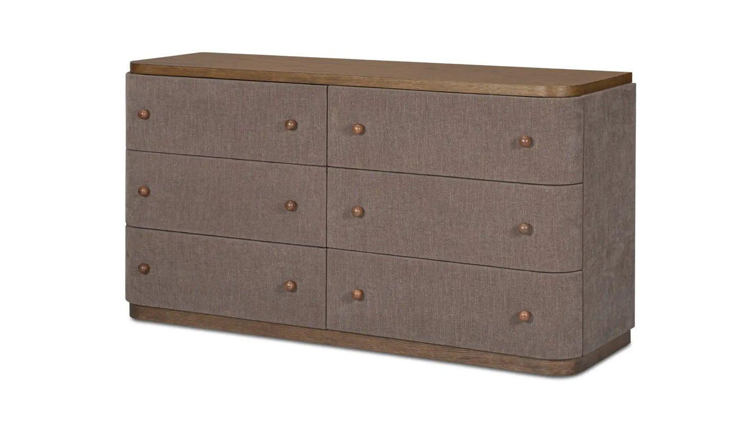 Simone 6 Drawer Dresser Brown