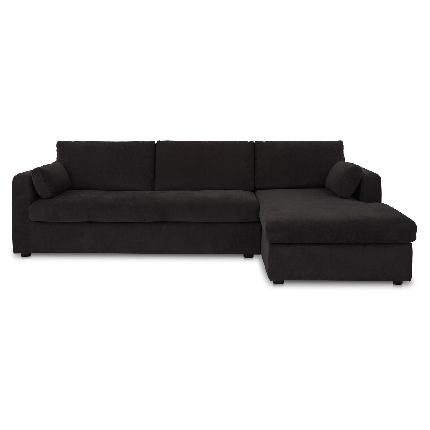 Burrow Sleeper Sectional With Storage Chaise Black Right