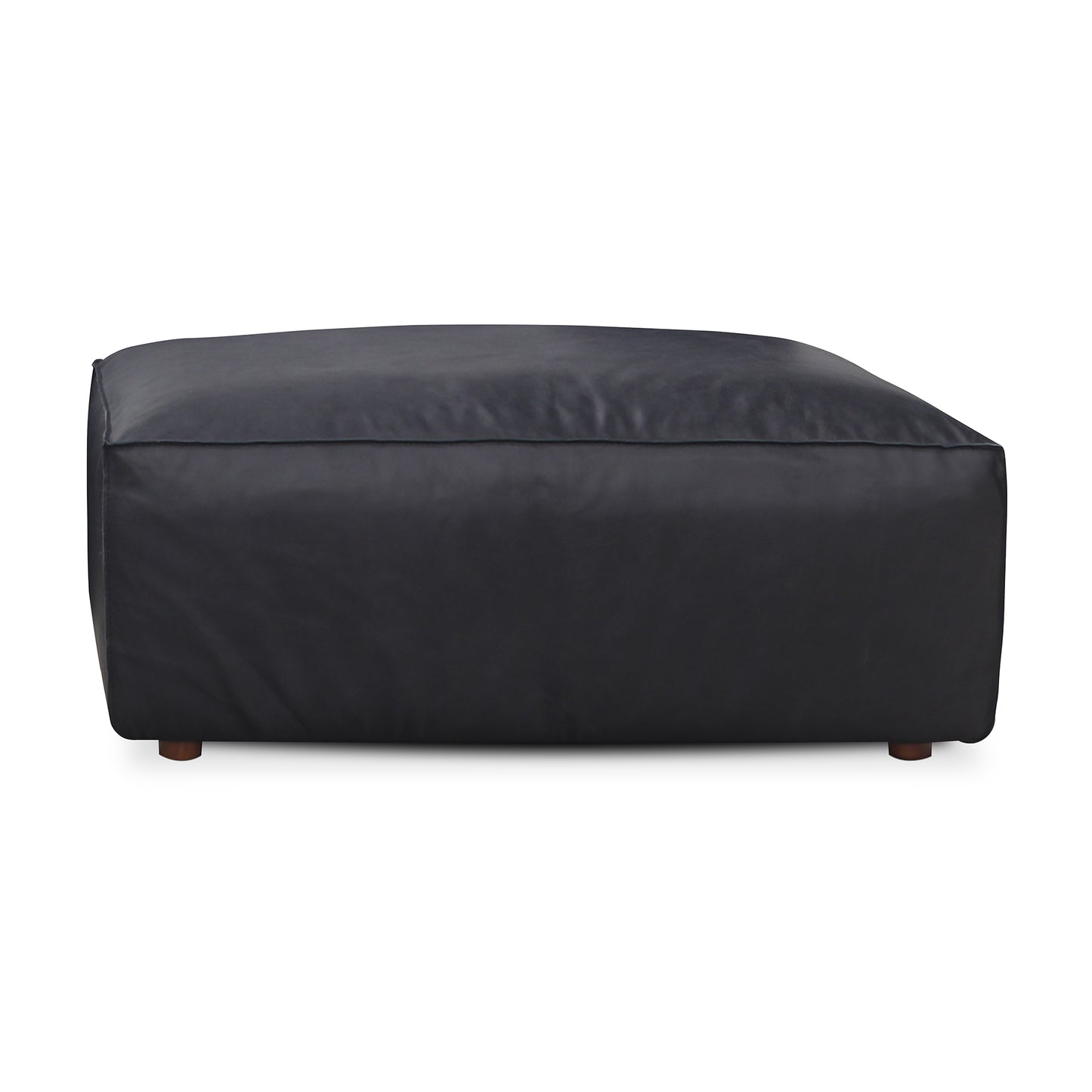 Form Ottoman Vantage Black Leather