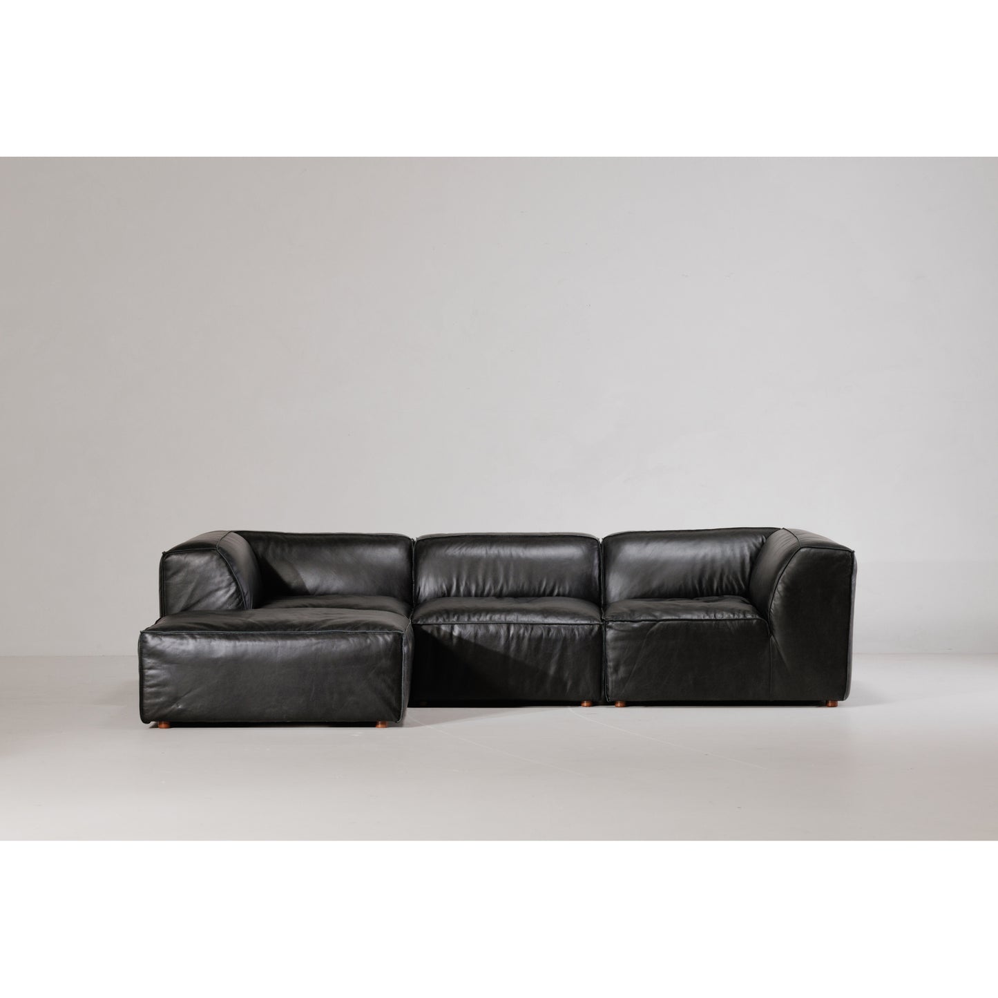 Form Lounge Modular Sectional Vantage Black Leather