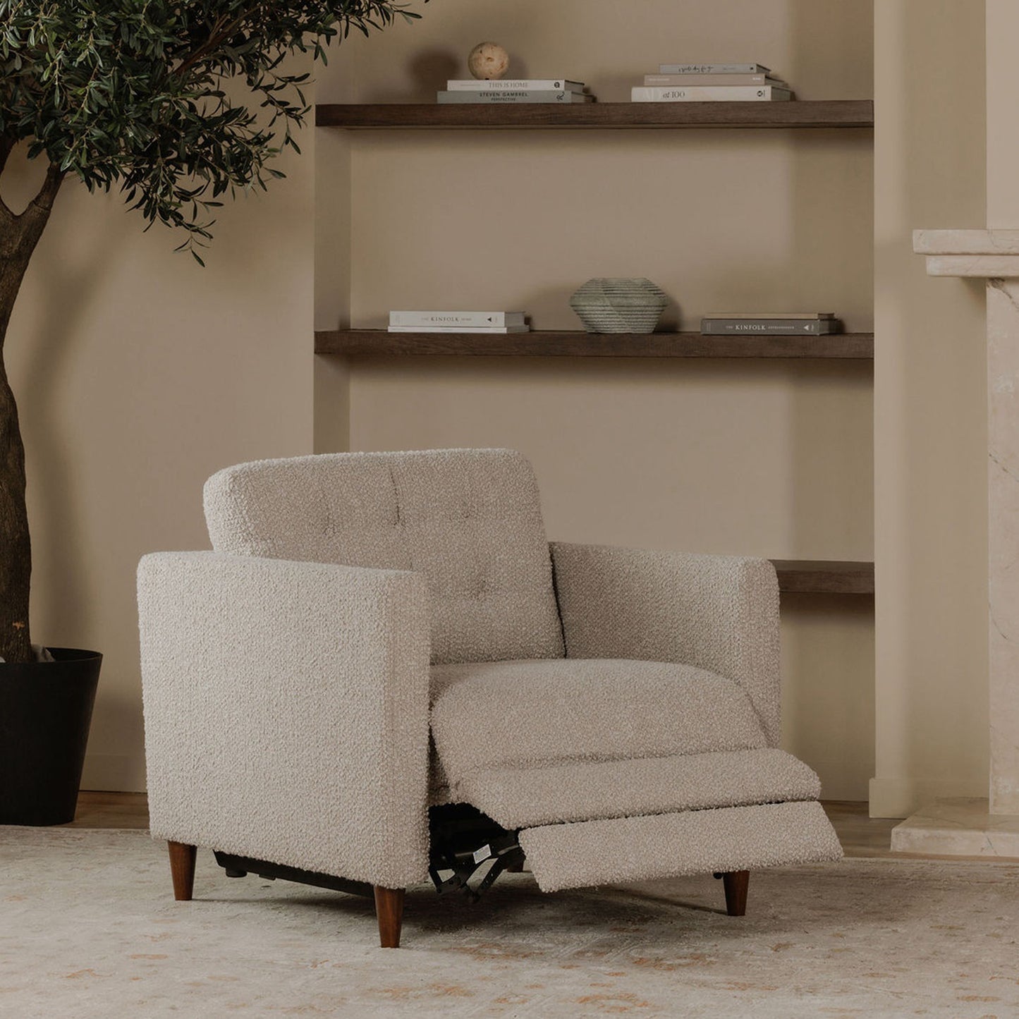 Bridgers Power Recliner Chair Warm Grey