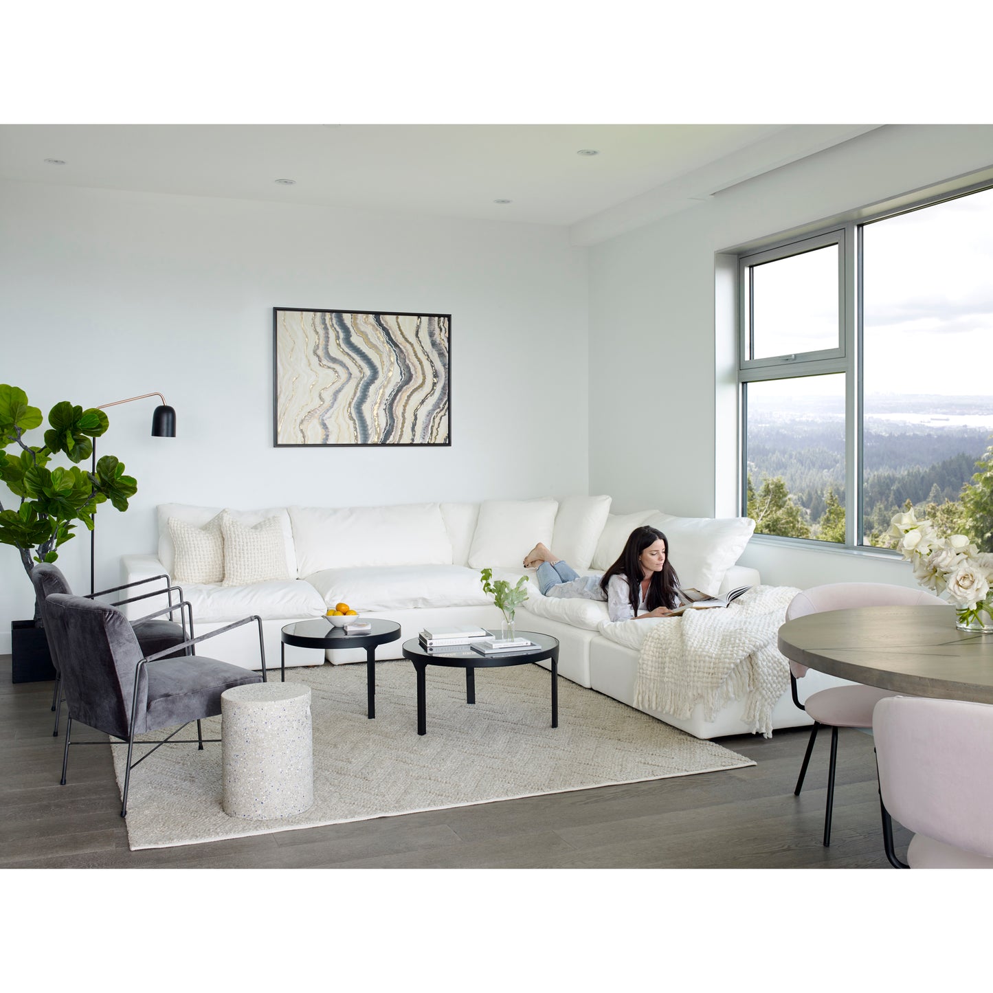 Clay Modular Sectional White