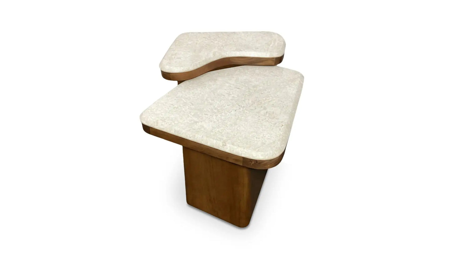 Abi Nesting Coffee Table Beige Cosmos Marble