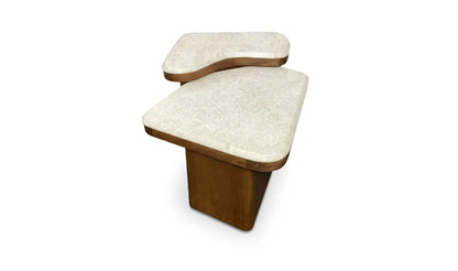 Abi Nesting Coffee Table Beige Cosmos Marble