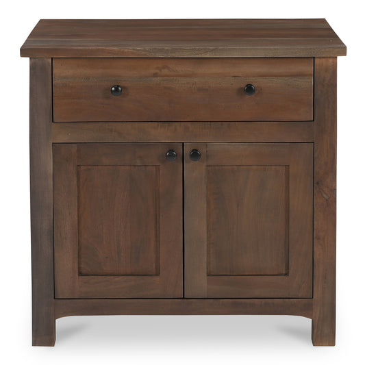 Gene Charging Nightstand Dark Brown