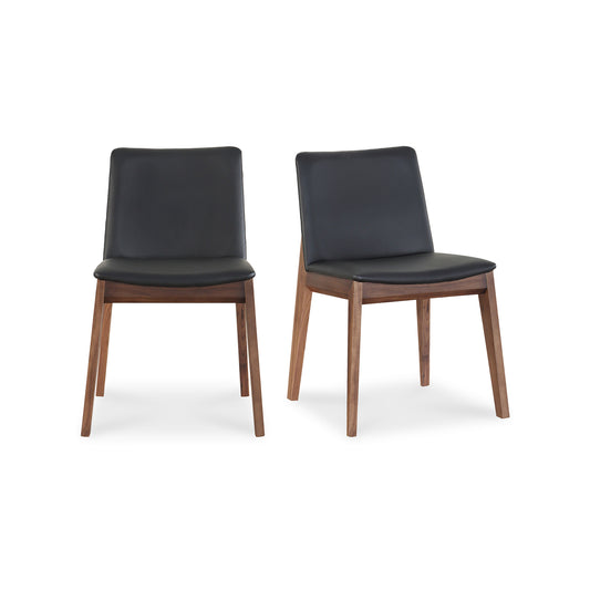 Deco Dining Chair Ebony PVC - Set Of Two