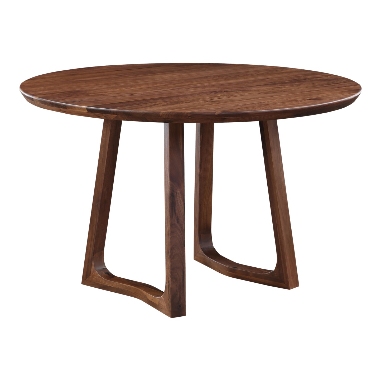 Silas Round Dining Table Walnut Brown