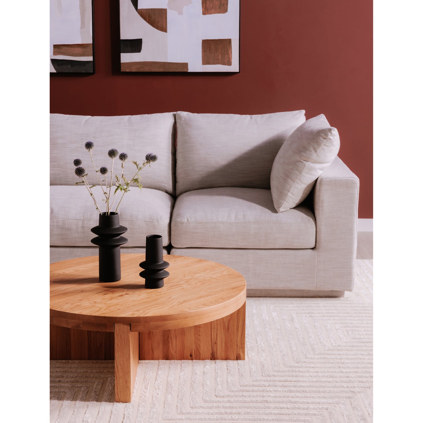 Folke Round Coffee Table Natural Oak