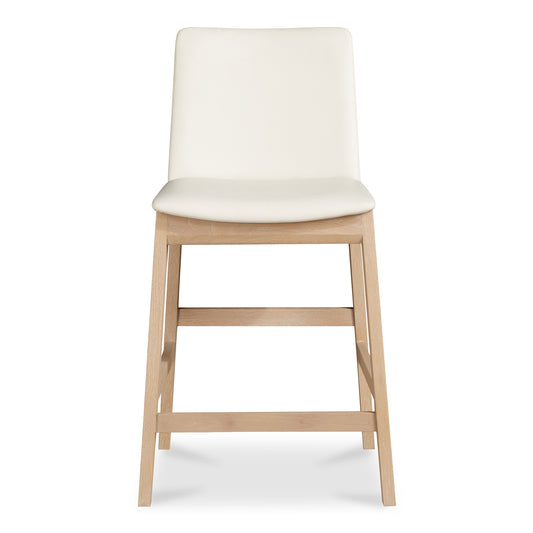 Deco Oak Counter Stool White PVC