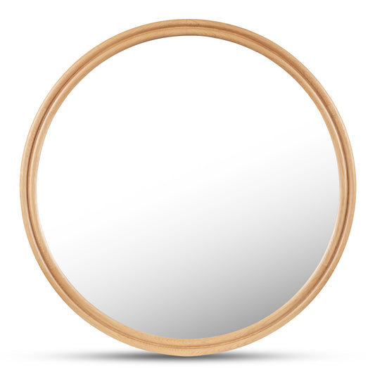 Alcott Large Round Mirror Oak