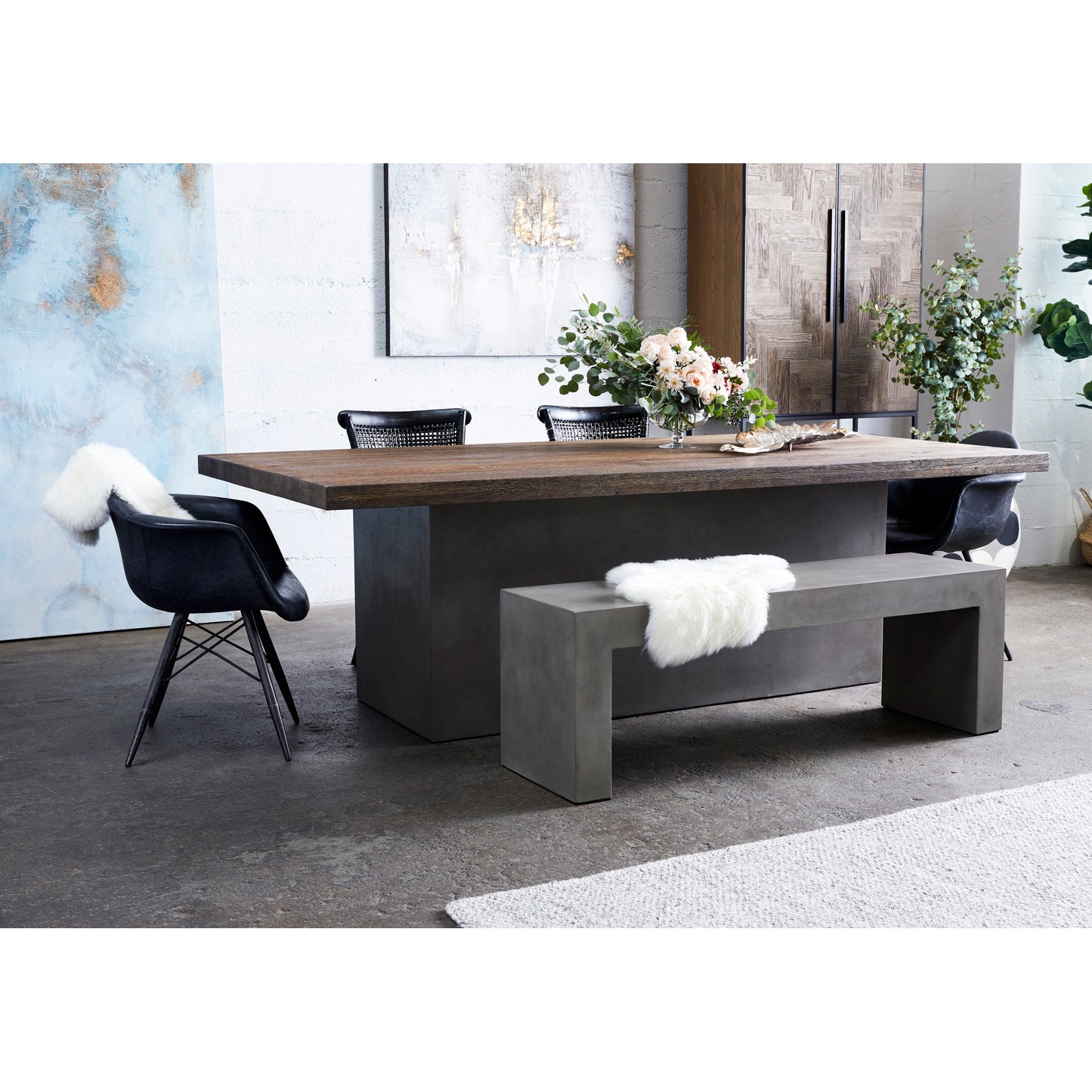 Lazarus Outdoor Bench Dark Grey