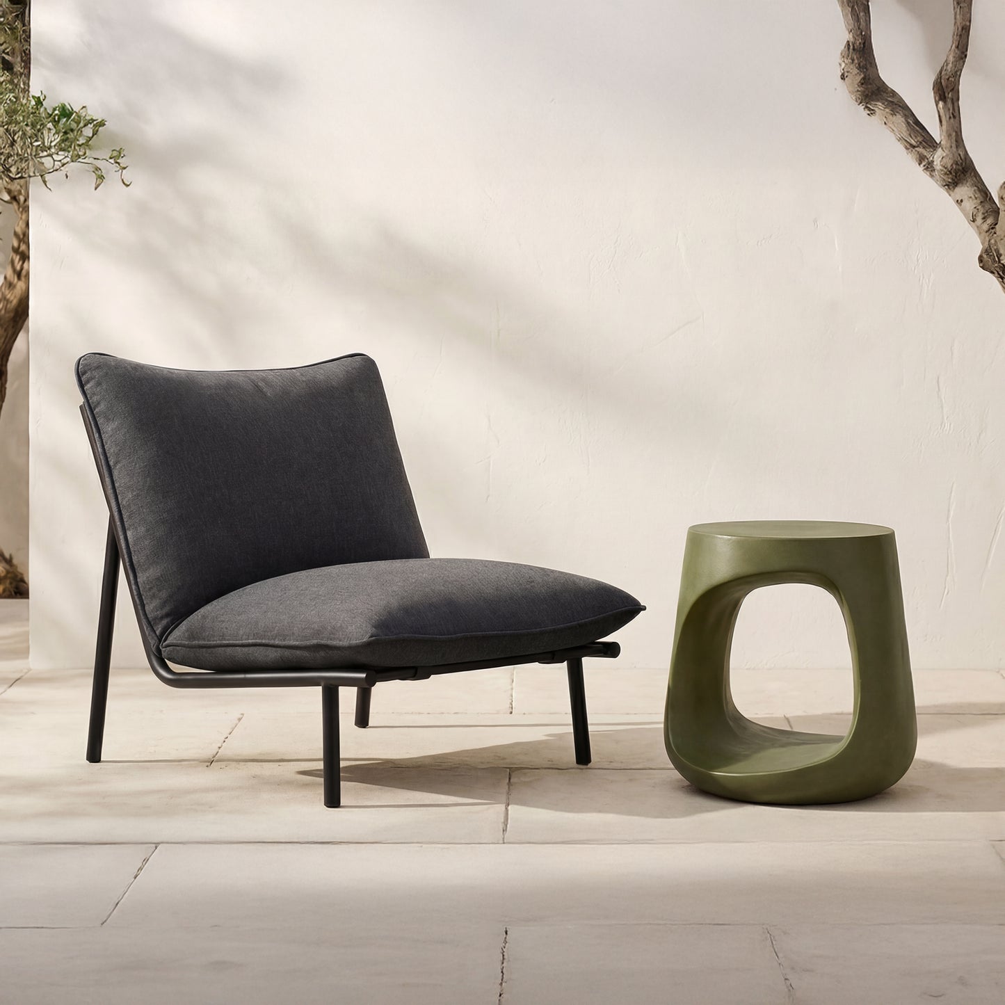 Rothko Outdoor Stool Green