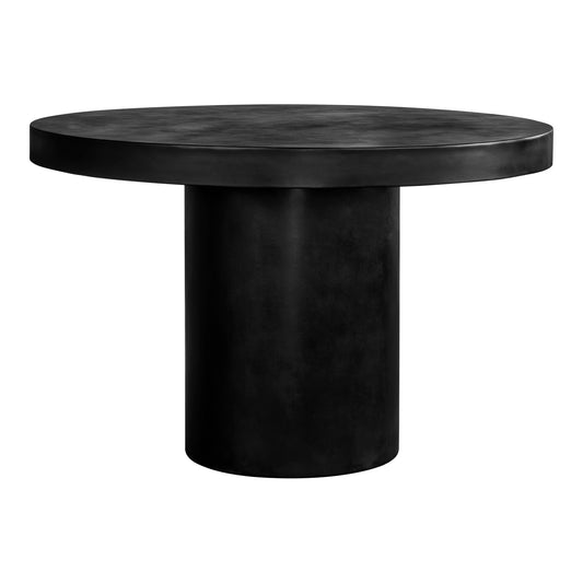 Cassius Round Outdoor Dining Table Black