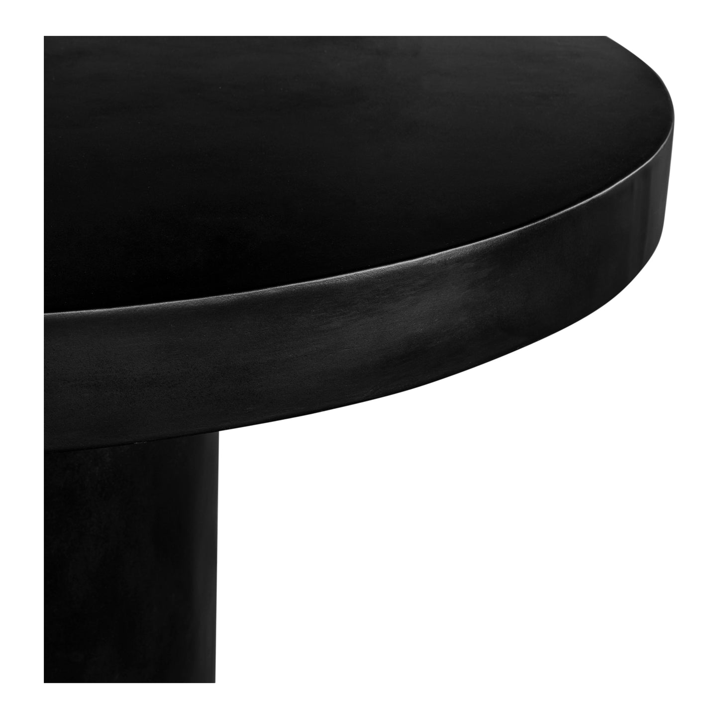 Cassius Round Outdoor Dining Table Black