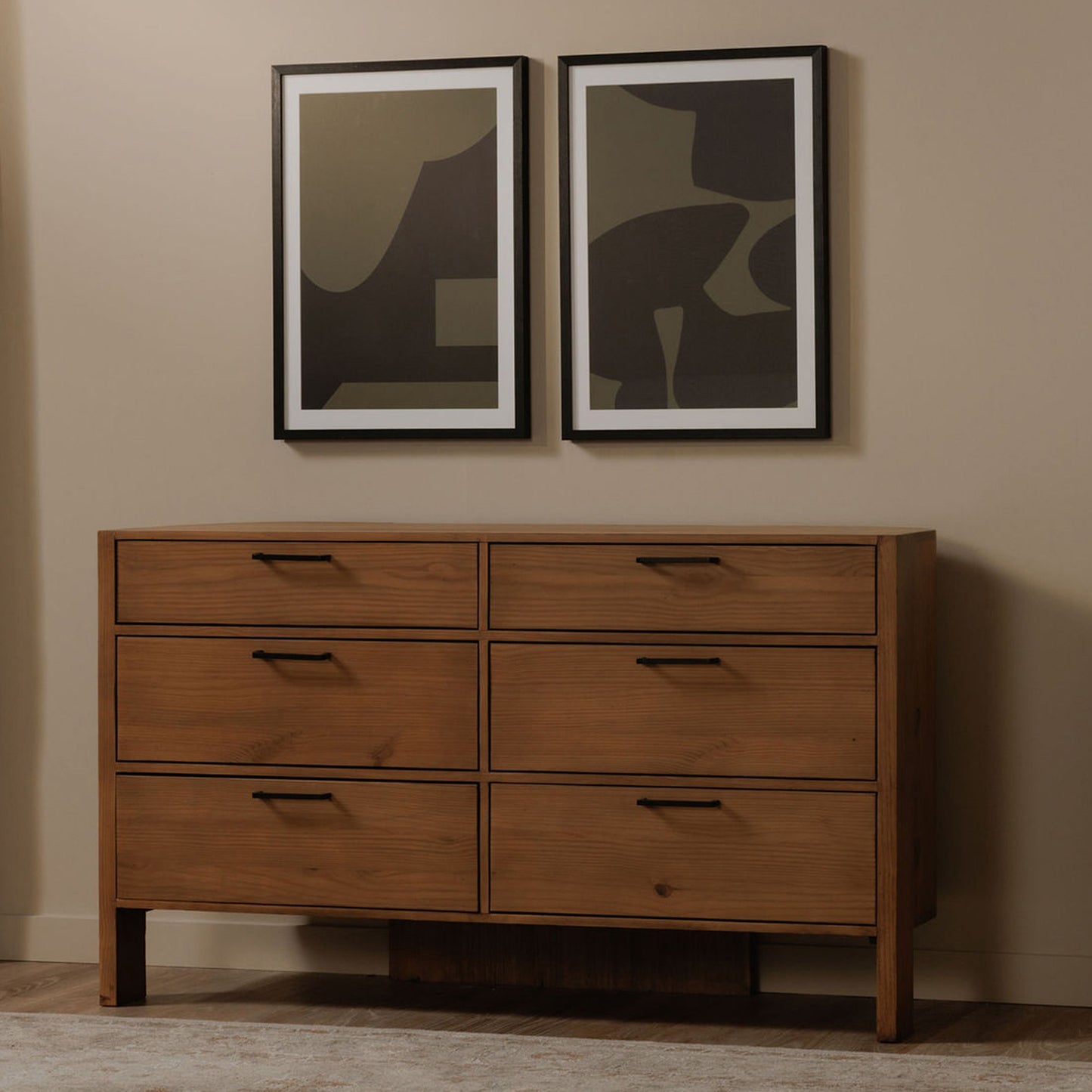 Lachlan 6 Drawer Dresser Brown