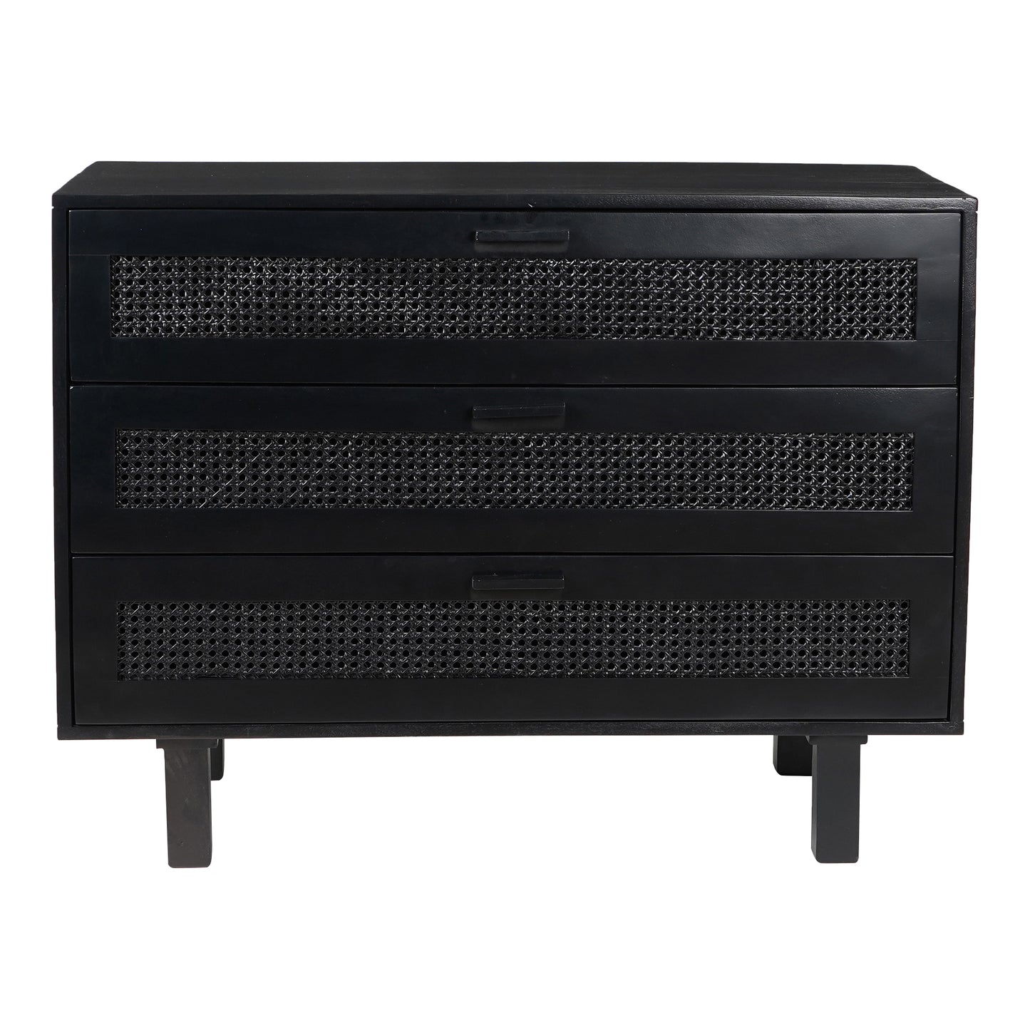 Ashton 3 Drawer Nightstand Black