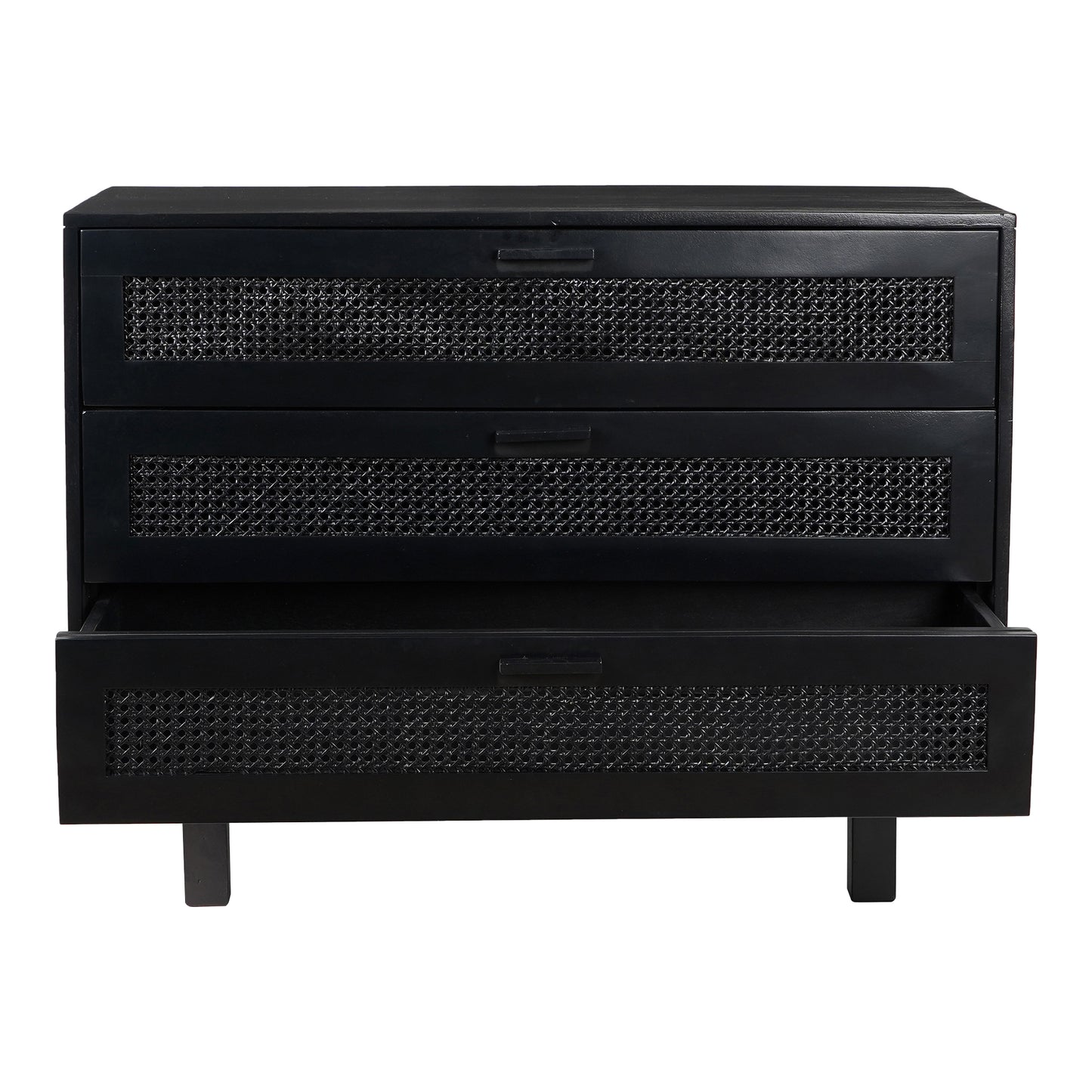 Ashton 3 Drawer Nightstand Black