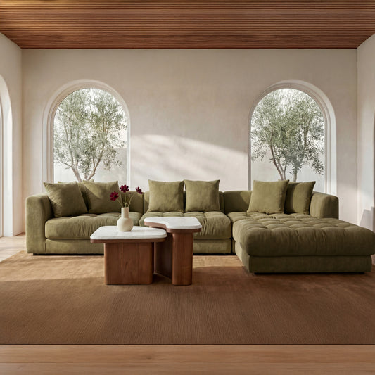 Abi Nesting Coffee Table Beige Cosmos Marble