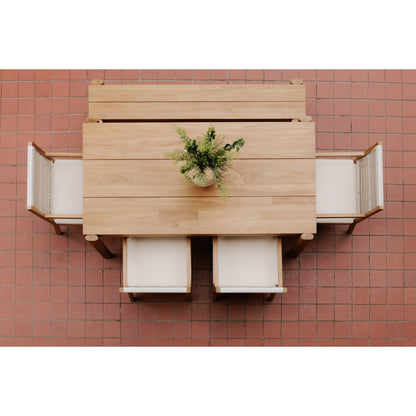 Tempo Outdoor Dining Bench Natural