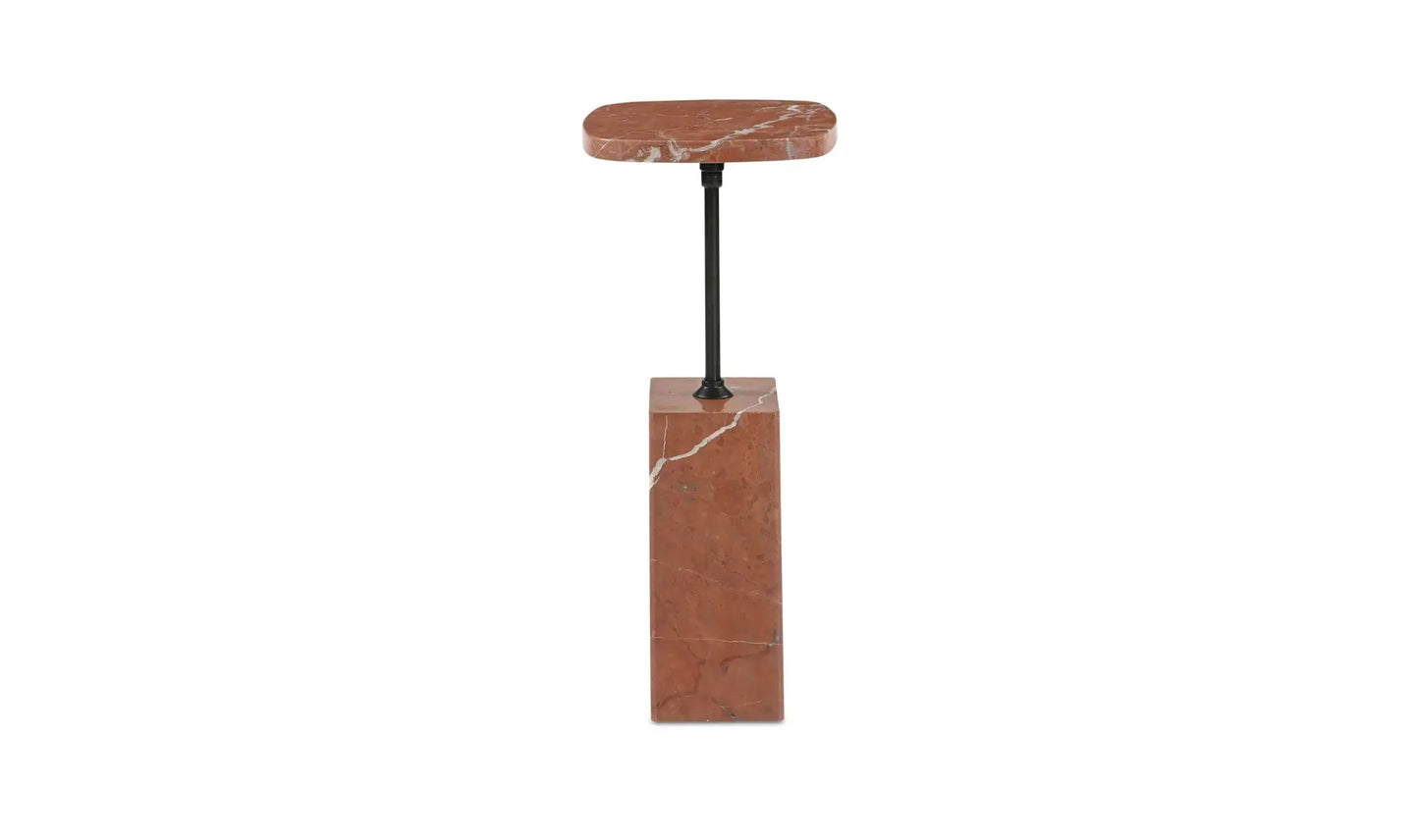 Caro Side Table Rosso Alicante Marble