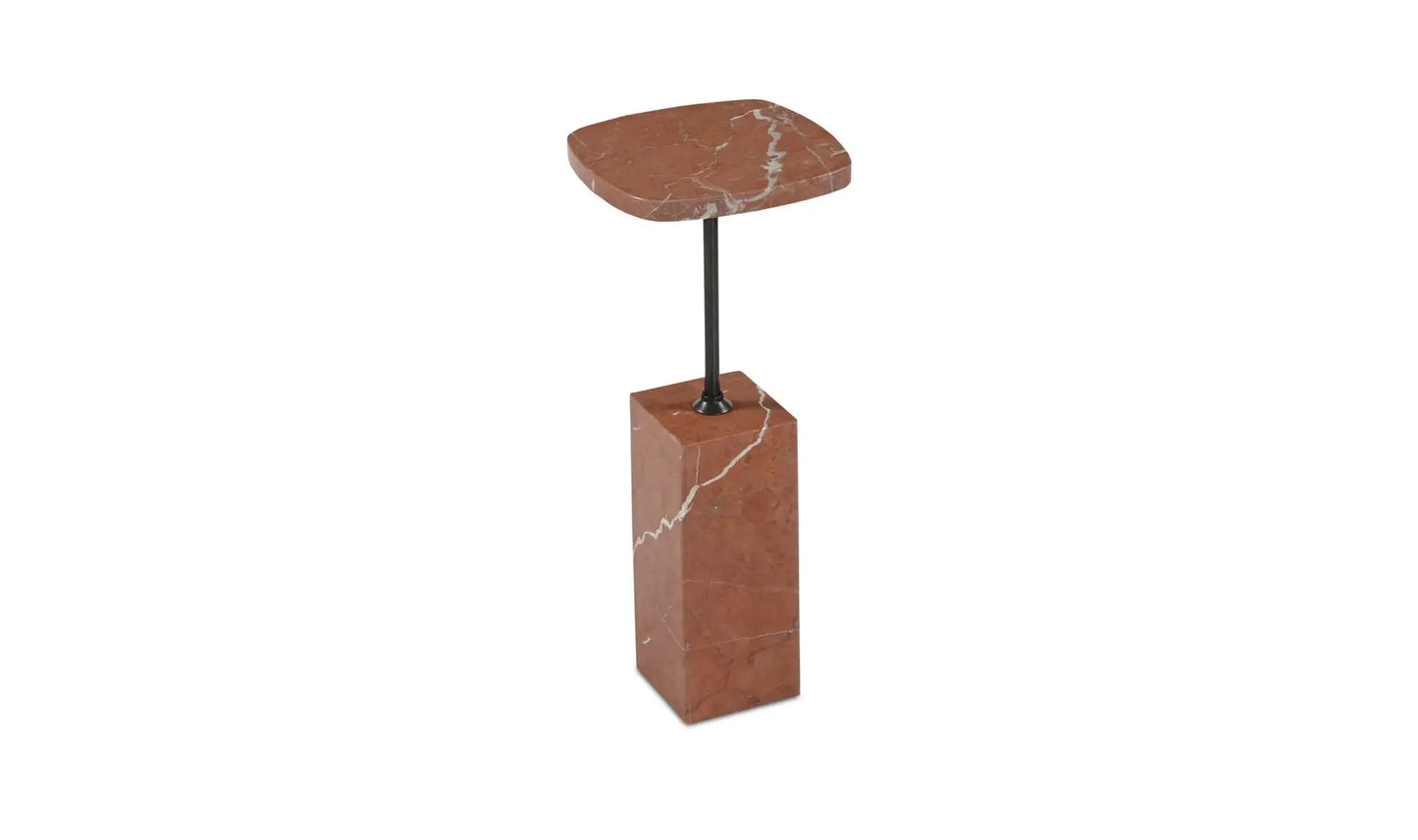 Caro Side Table Rosso Alicante Marble